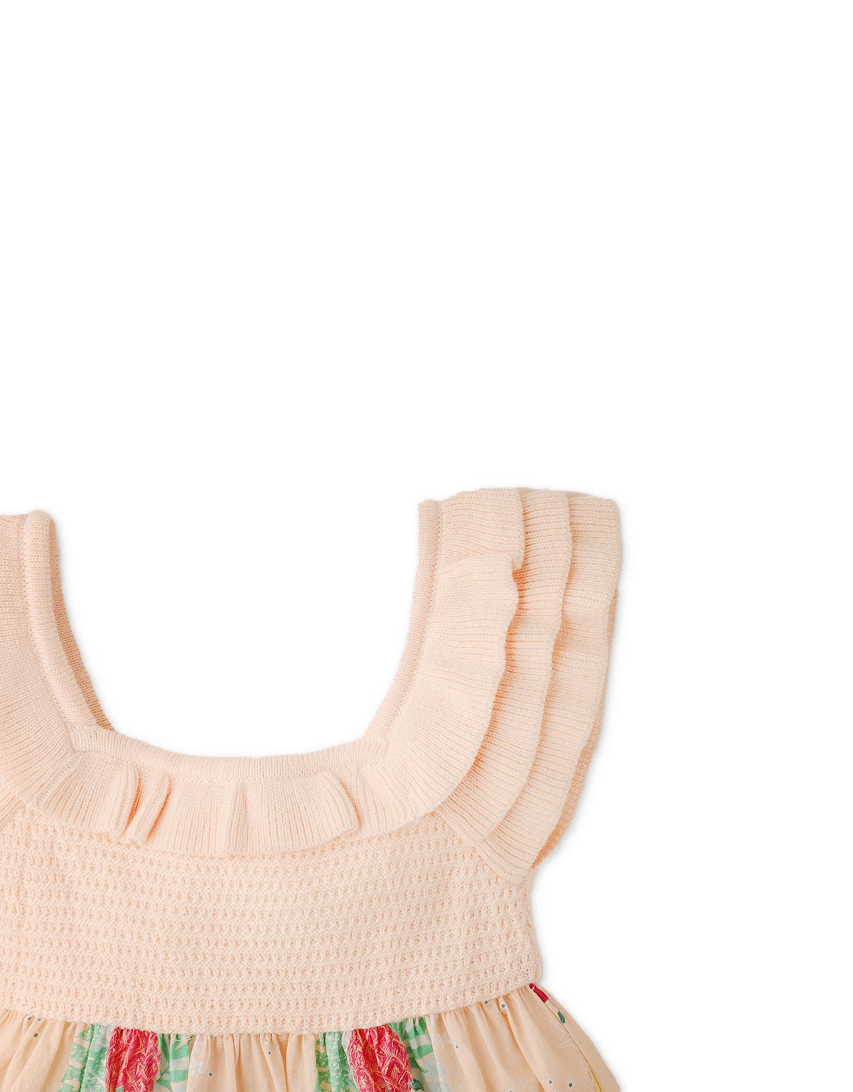 جينجرسنابس فستان بنات مشجر خوخي من أسفل طويل خوخي