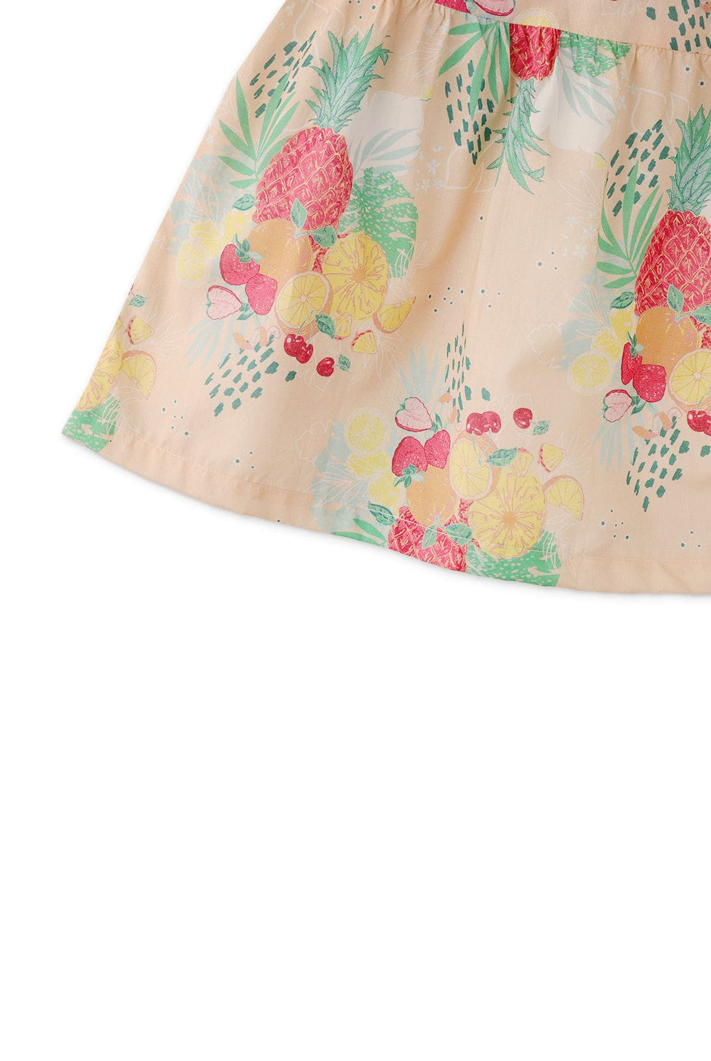 جينجرسنابس فستان بنات مشجر خوخي من أسفل طويل خوخي