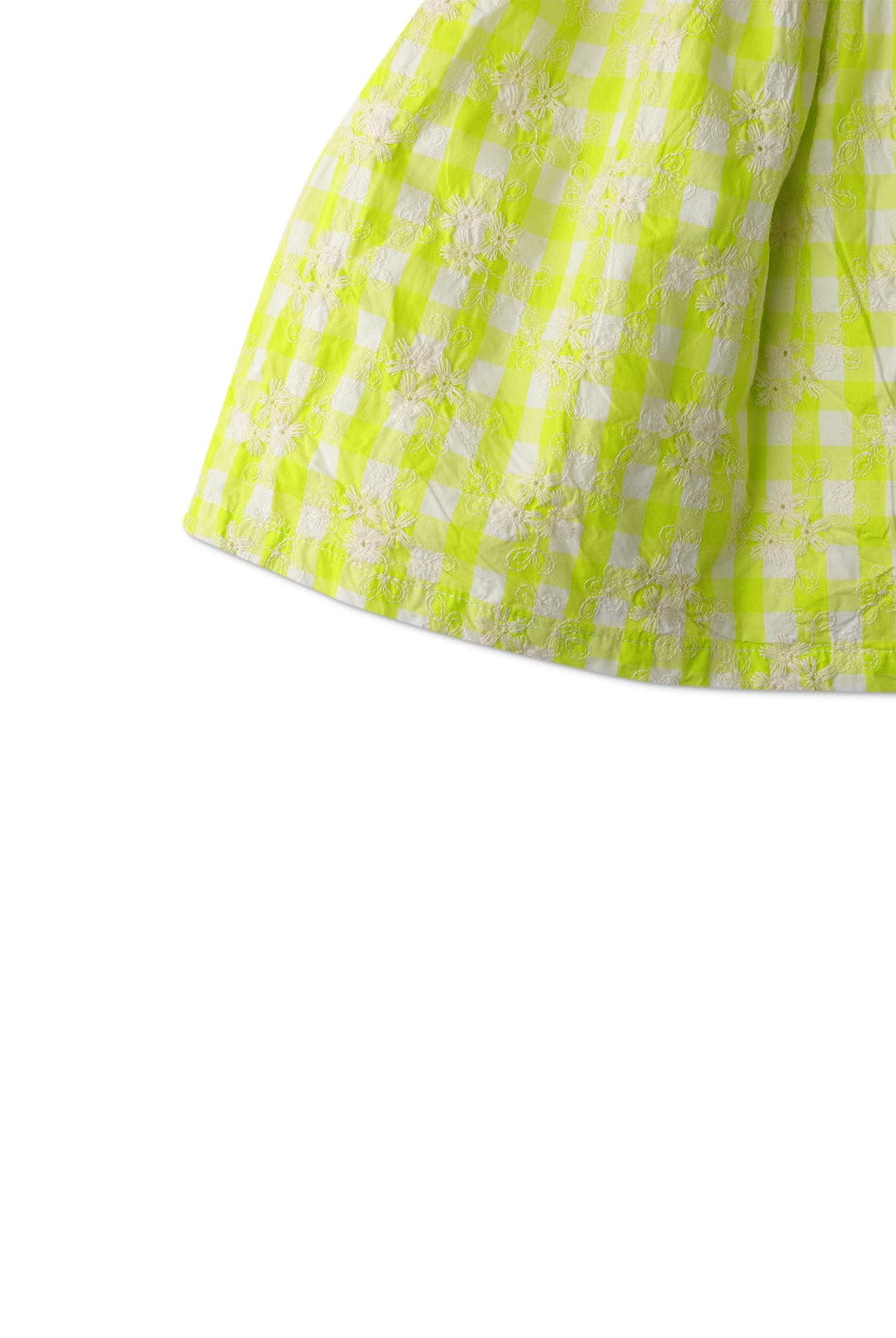 جينجرسنابس فستان بنات كاروهات مفتوح من الجانبين نص كم أخضر نيون