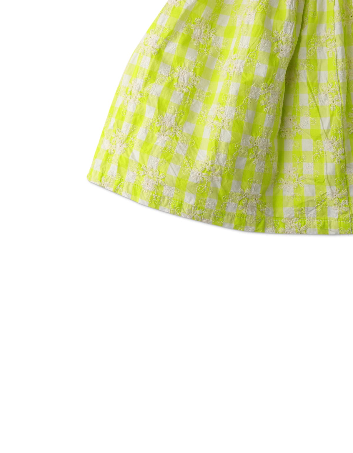 جينجرسنابس فستان بنات كاروهات مفتوح من الجانبين نص كم أخضر نيون