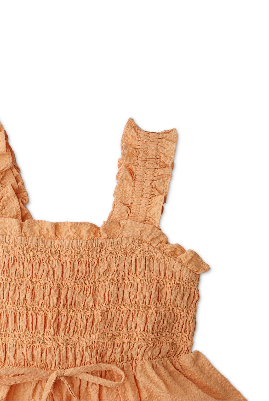 جينجرسنابس فستان بناتي سادة حمالات عريضة برتقالي