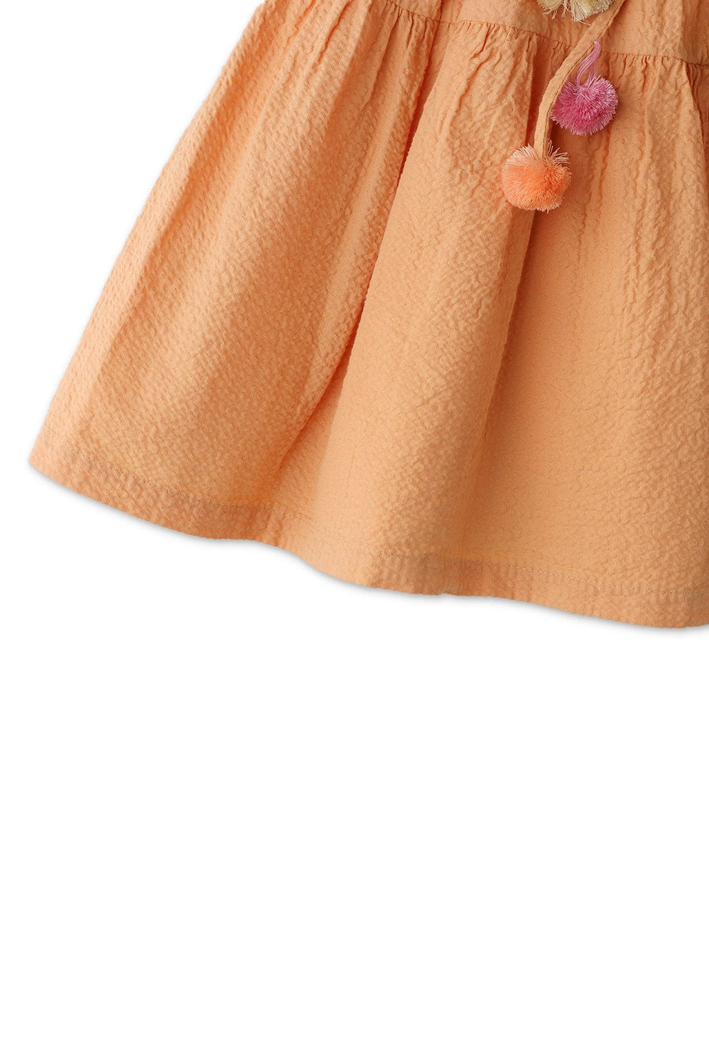 جينجرسنابس فستان بناتي سادة حمالات عريضة برتقالي