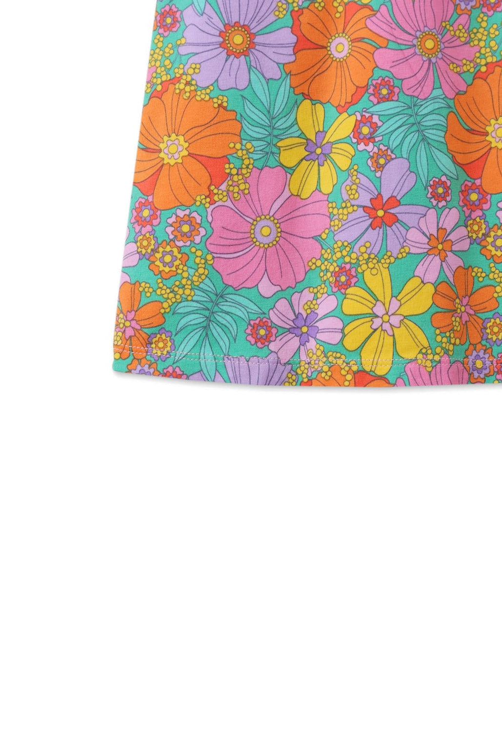 جينجرسنابس فستان بناتي موردة نص كم بف متعدد الألوان