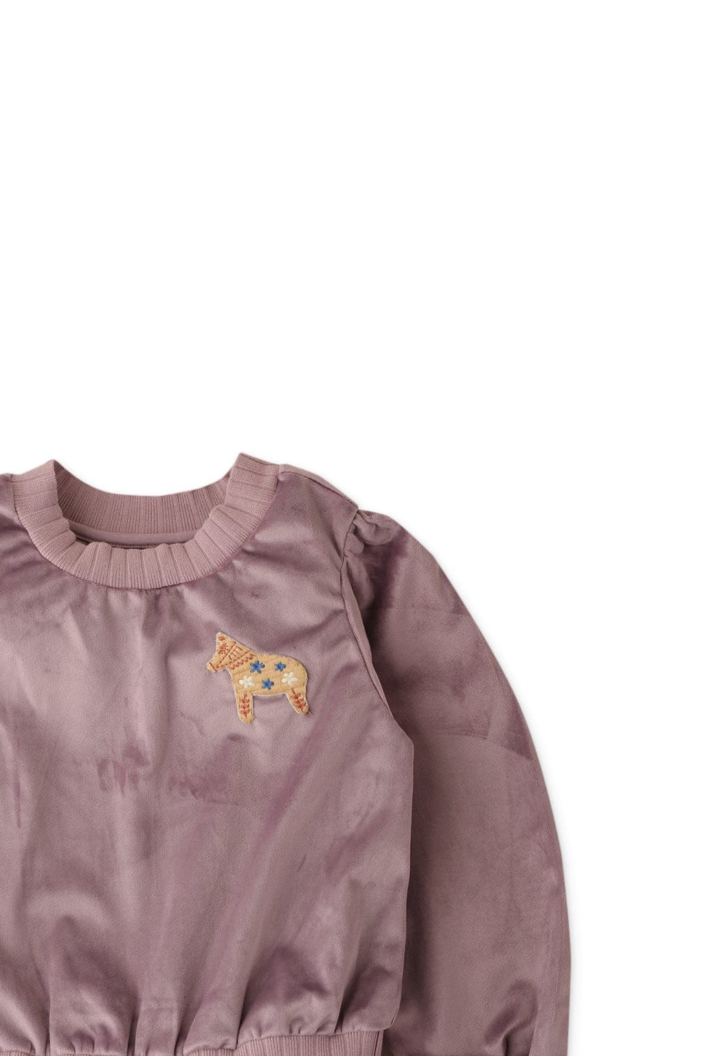 جينجرسنابس فستان بناتي سادة مكشكش من الاسفل أرجواني