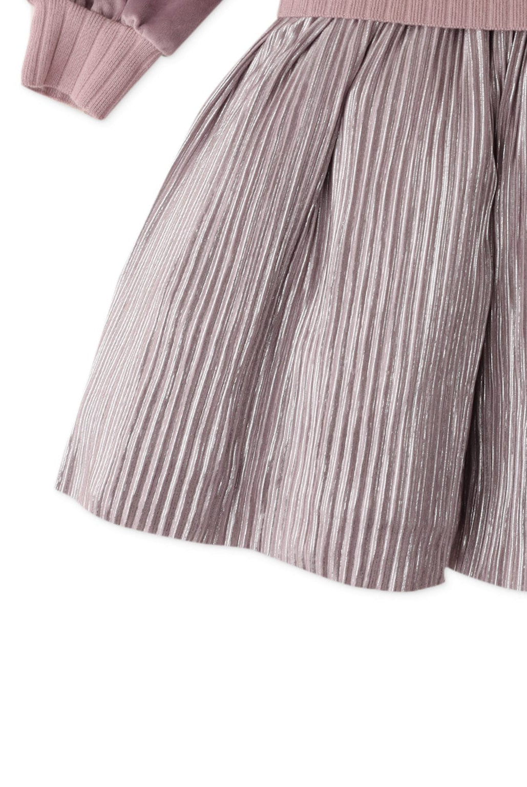 جينجرسنابس فستان بناتي سادة مكشكش من الاسفل أرجواني