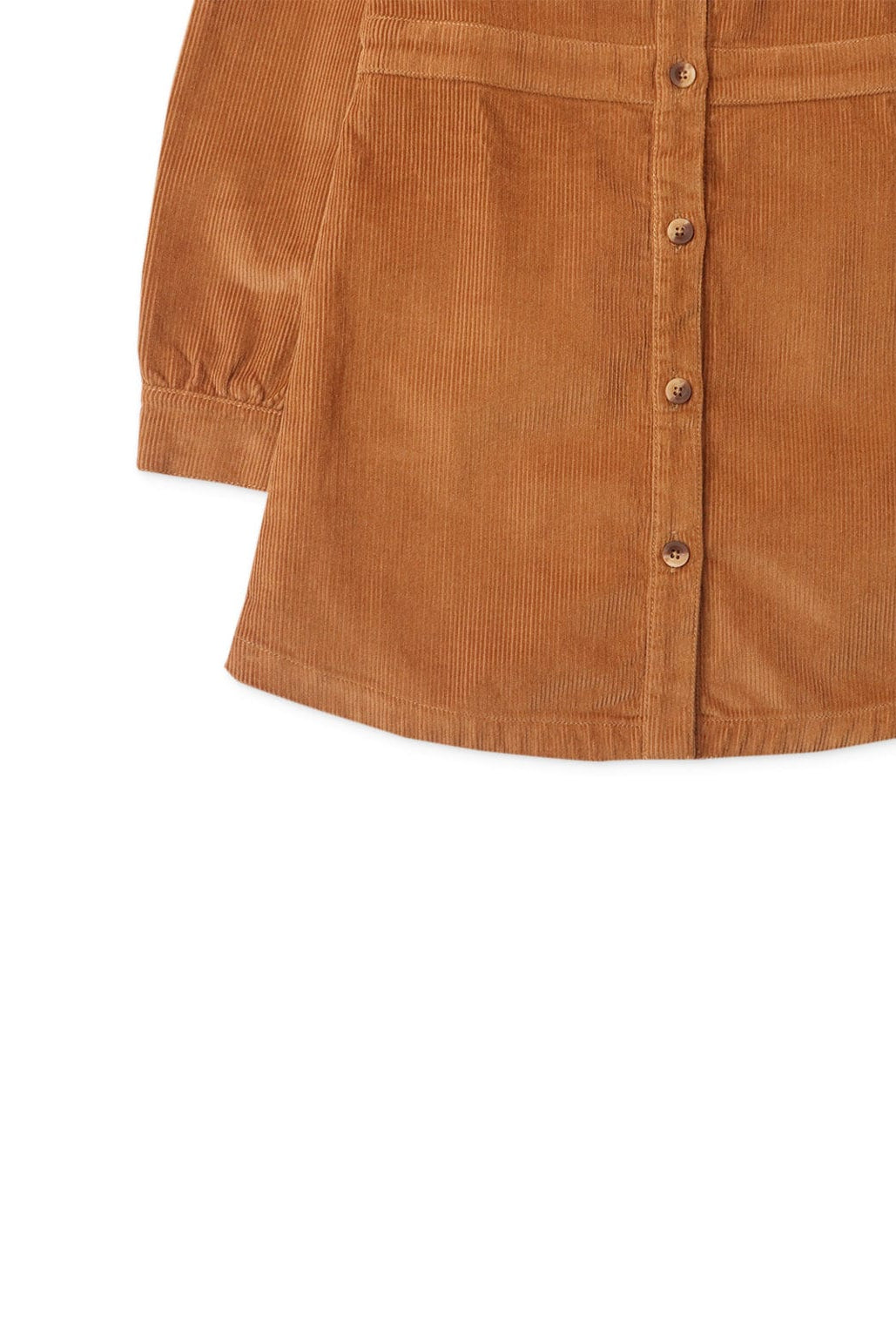 جينجرسنابس فستان بناتي مضلع بنمط قميص بني