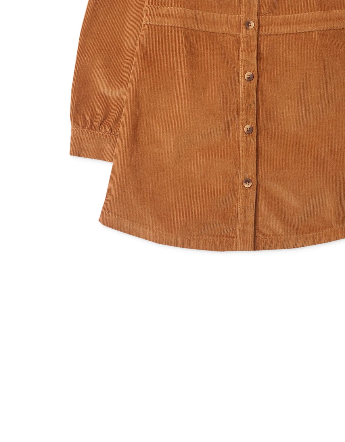 جينجرسنابس فستان بناتي مضلع بنمط قميص بني