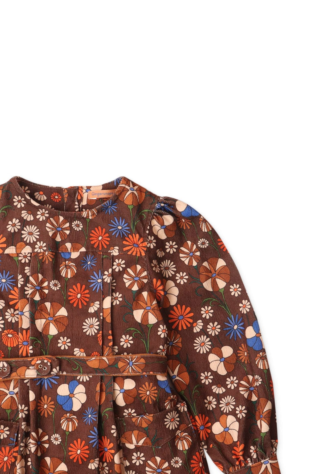 جينجرسنابس فستان أطفال بناتي مشجر بجيوب أمامية متعدد الألوان