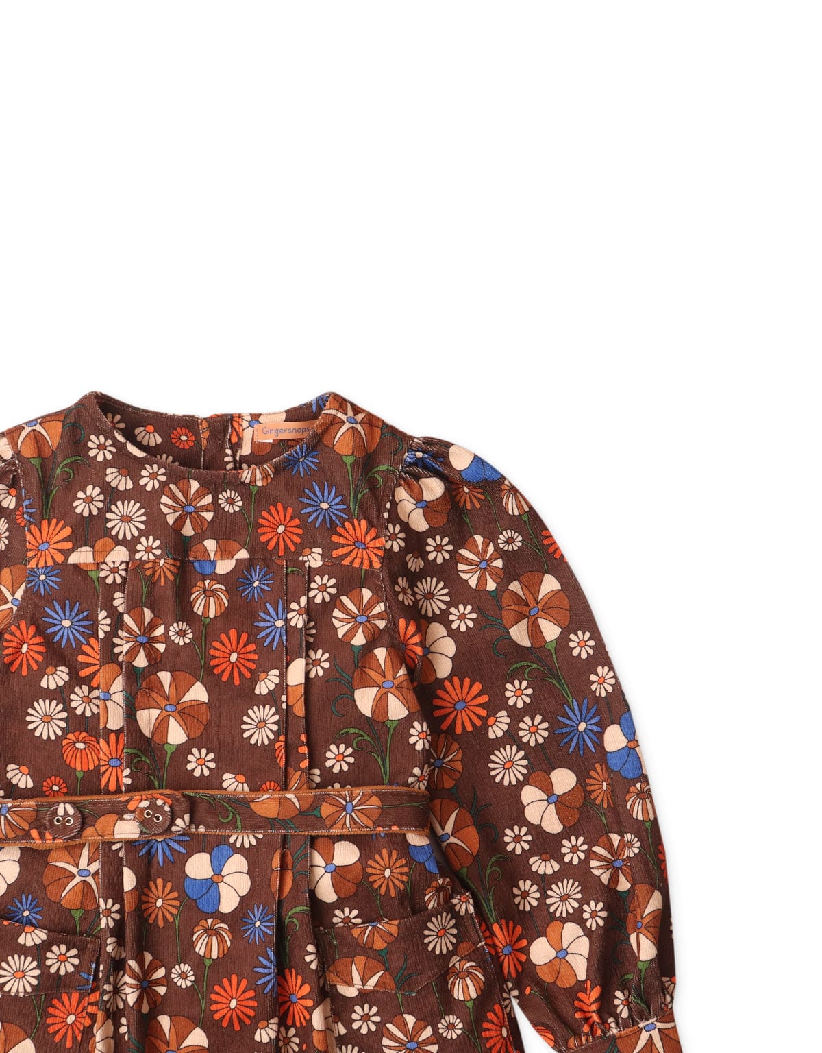 جينجرسنابس فستان أطفال بناتي مشجر بجيوب أمامية متعدد الألوان