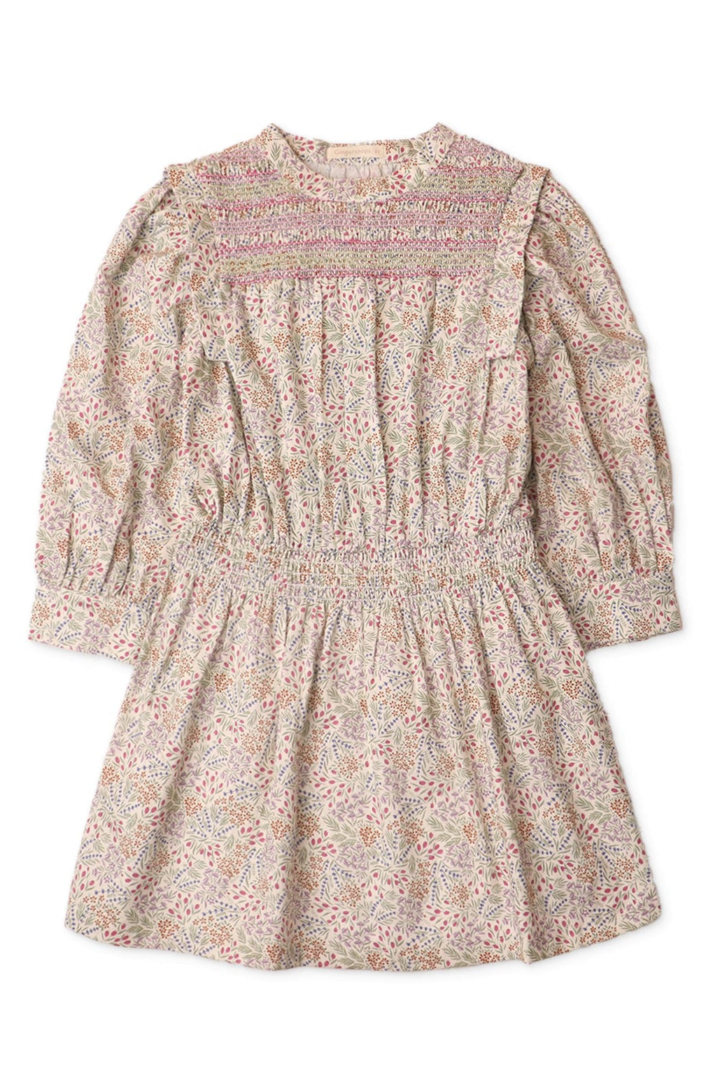 جينجرسنابس فستان بناتي مشجر بخصر مطاطي متعدد الألوان