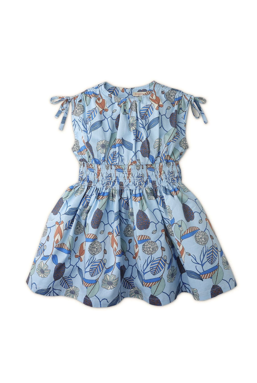 جينجرسنابس فستان بناتي مزخرف مزموم من الخصر كت متعدد الألوان