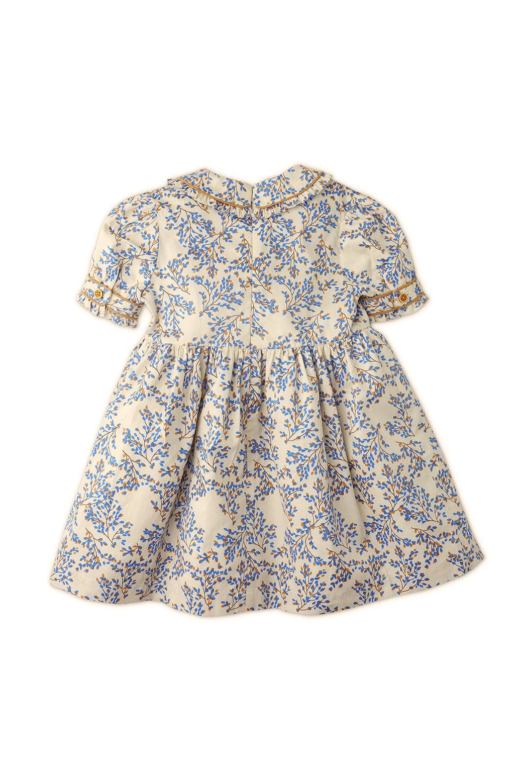 جينجرسنابس فستان بناتي منقوش اورق شجر صغيرة نص كم متعدد الألوان