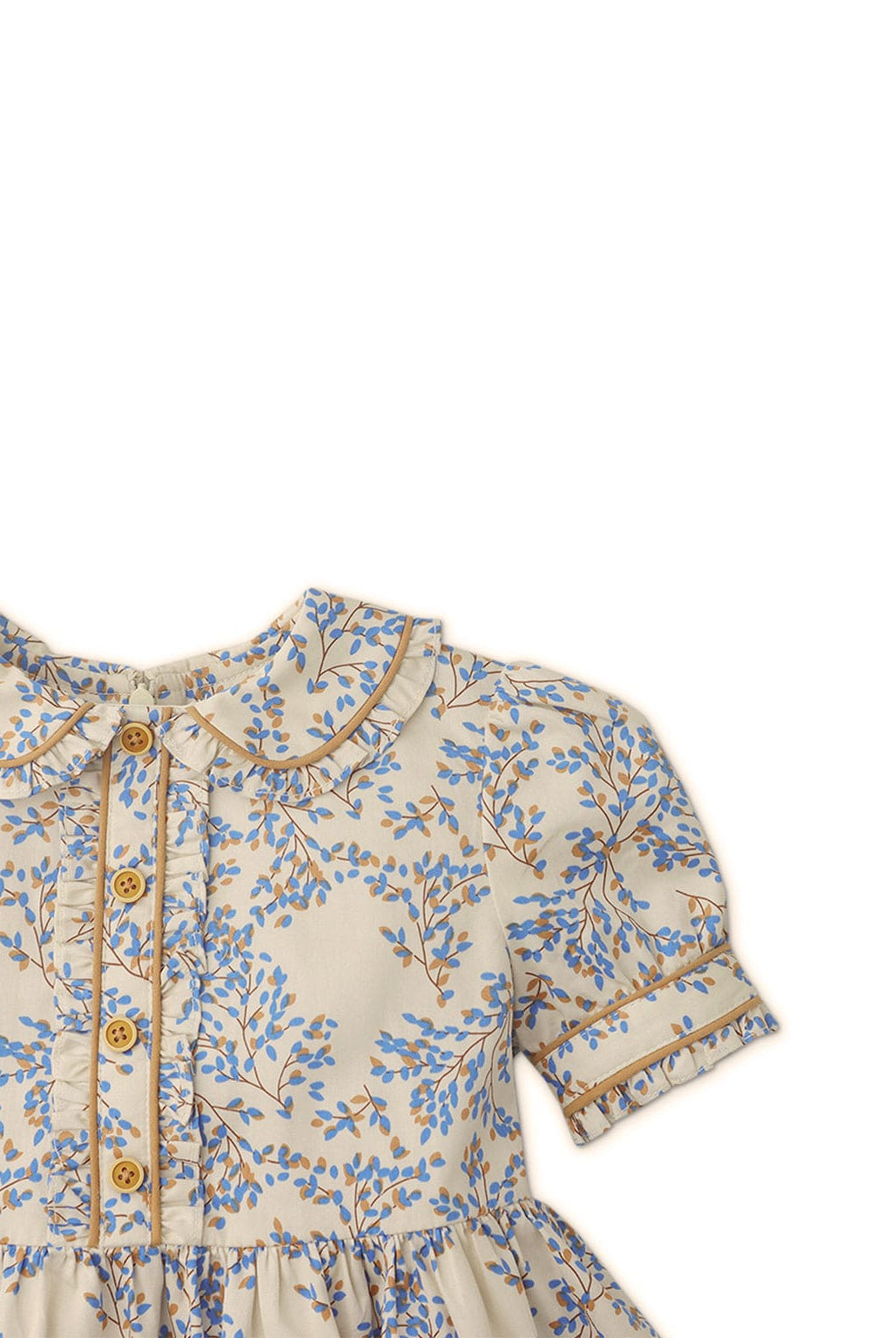 جينجرسنابس فستان بناتي منقوش اورق شجر صغيرة نص كم متعدد الألوان