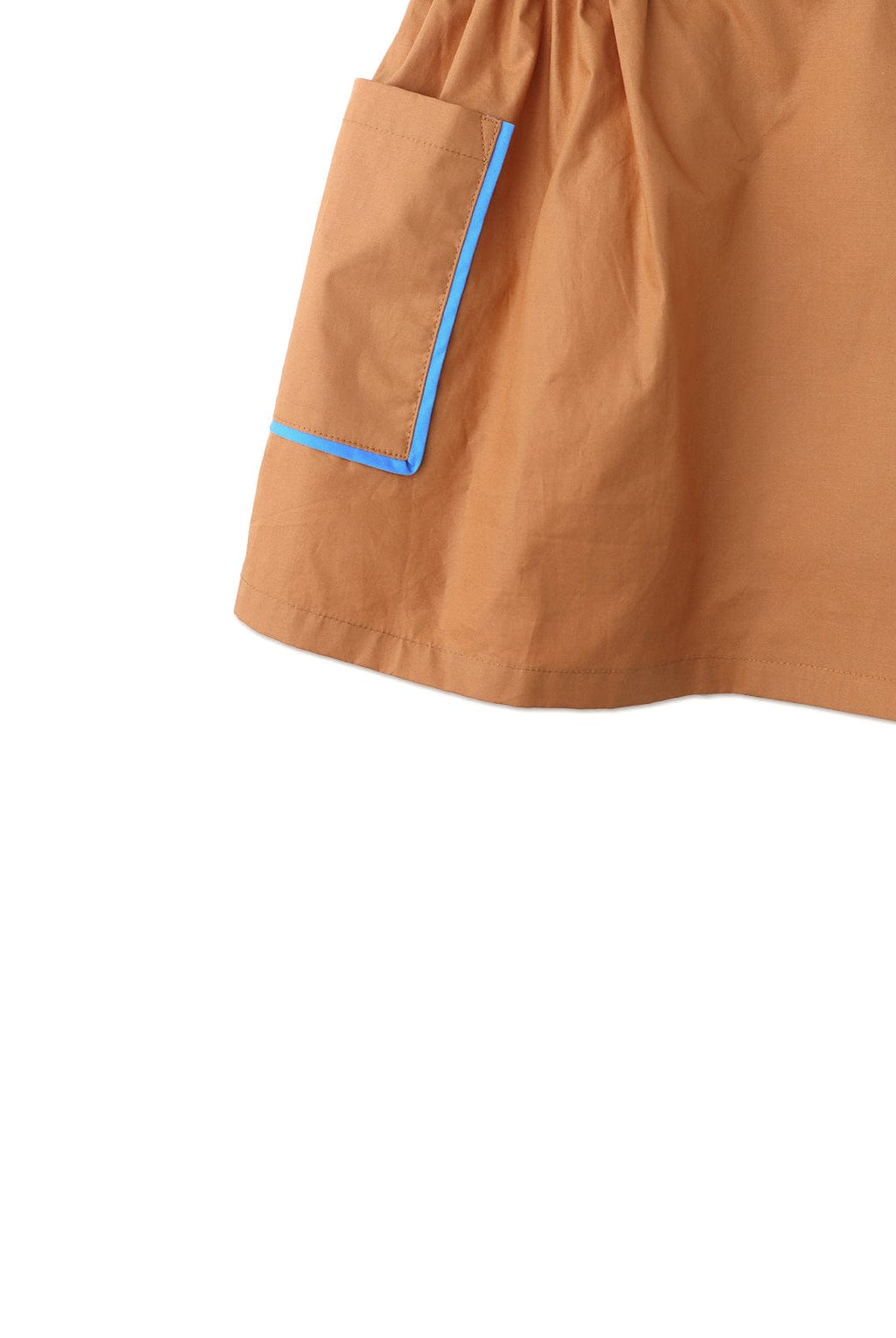 جينجرسنابس فستان بناتي بجيوب وياقه سادة بني