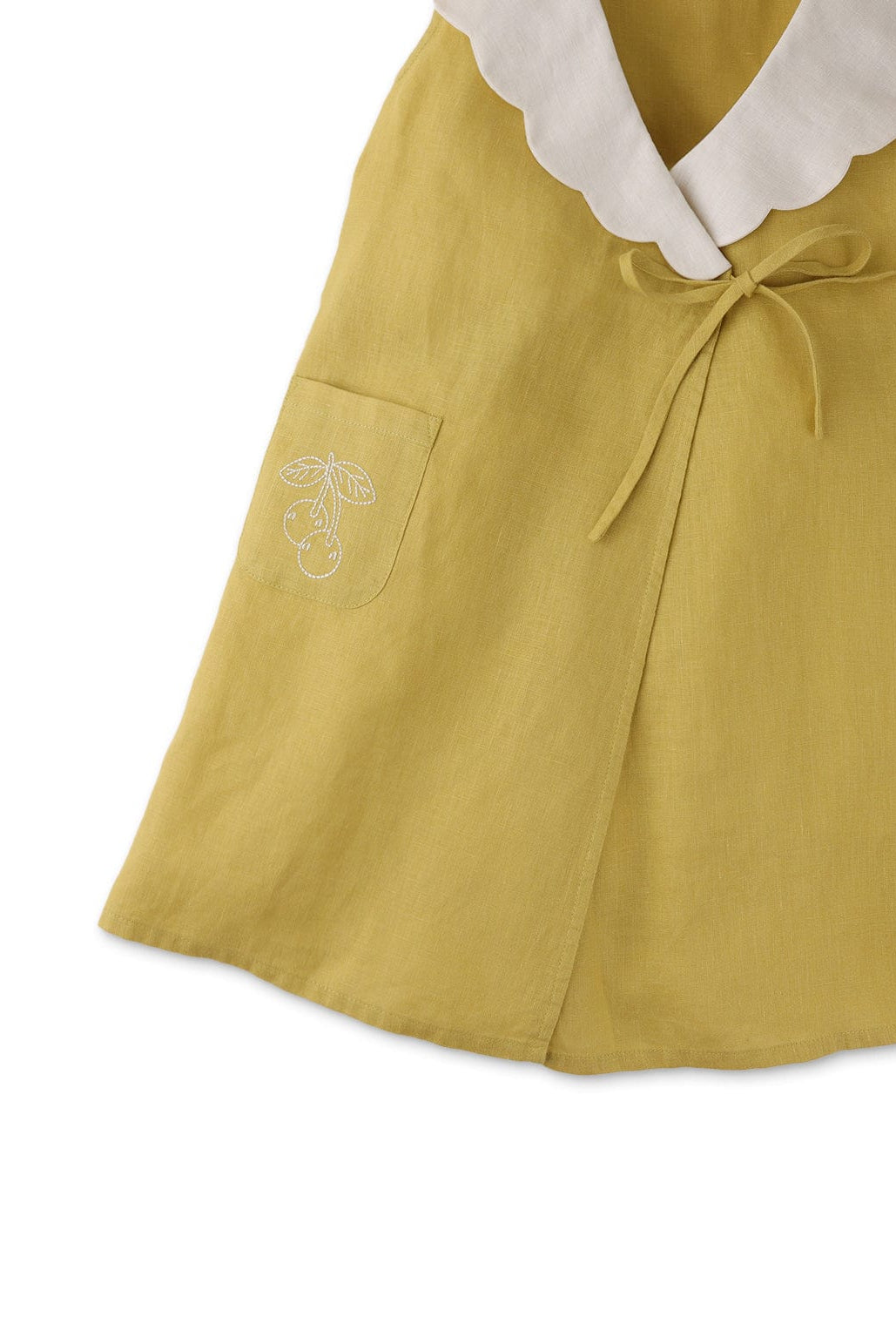 جينجرسنابس فستان بناتي سادة برباط كت أخضر