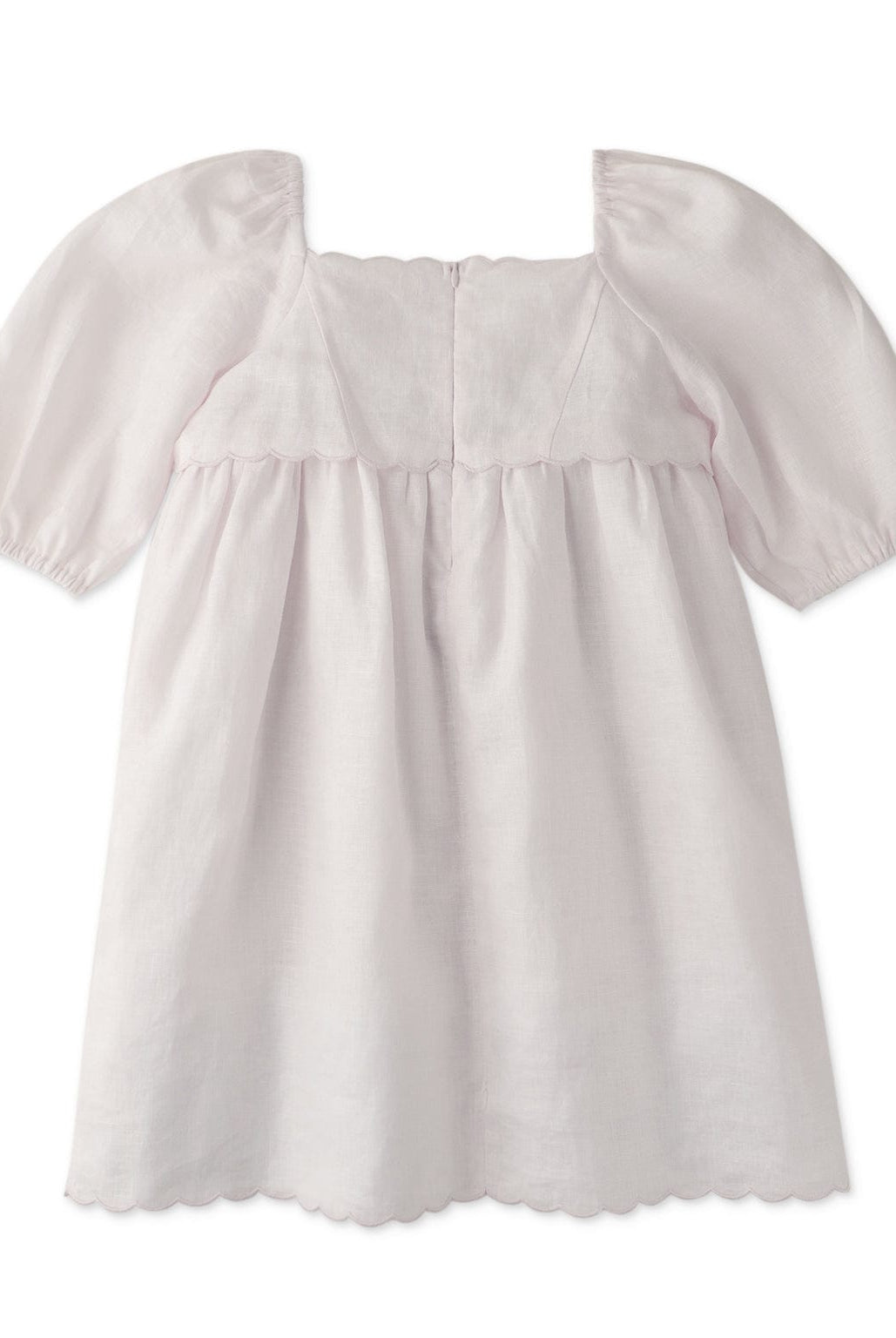 جينجرسنابس فستان بناتي سادة بوردة على الصدر وردي