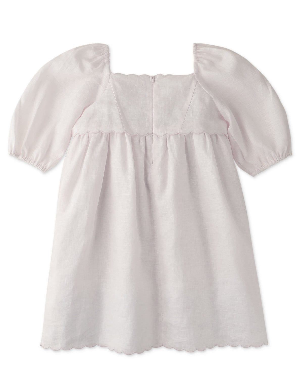 جينجرسنابس فستان بناتي سادة بوردة على الصدر وردي