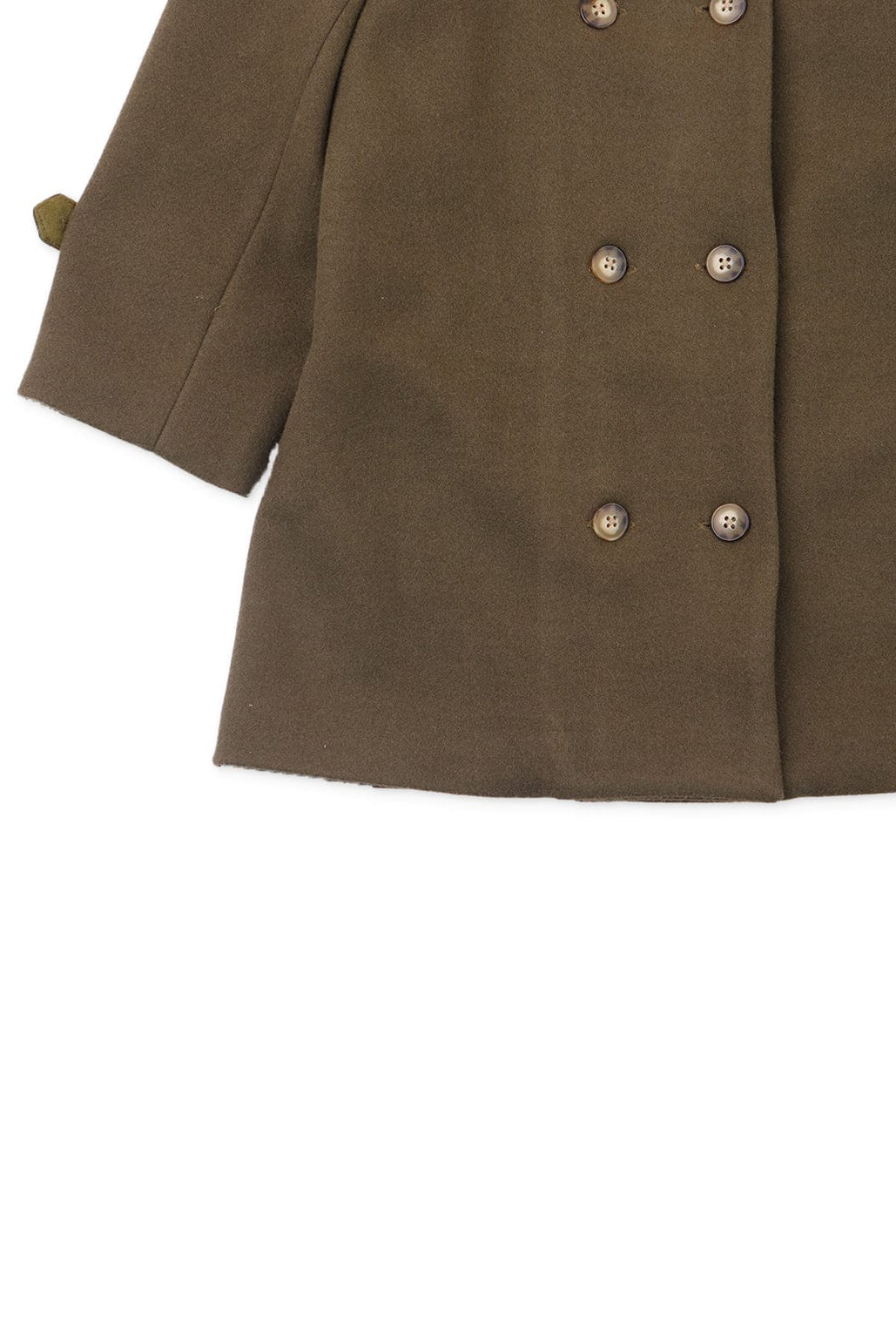 جينجرسنابس جاكيت بناتي طويل بأزرار أمامية أخضر