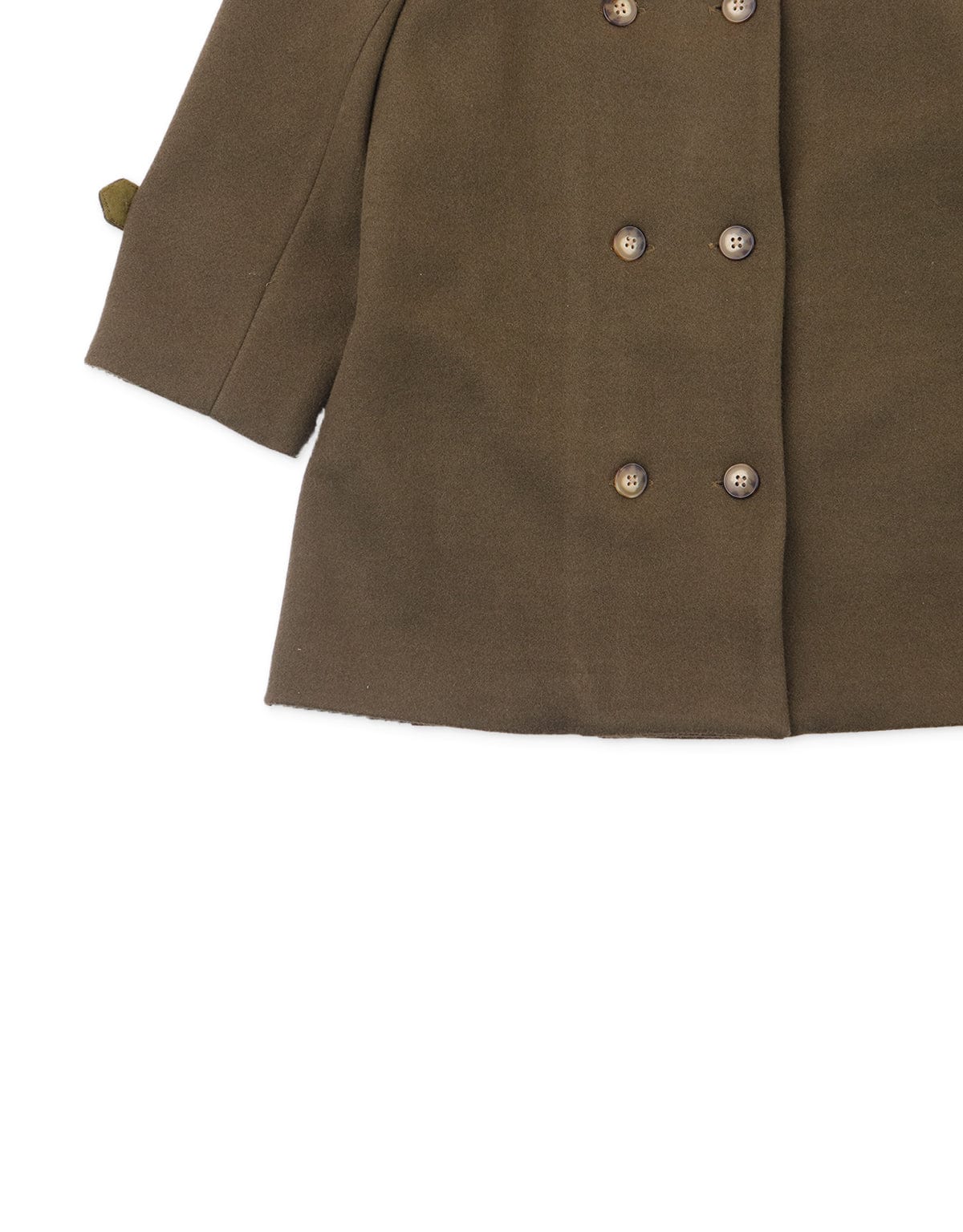 جينجرسنابس جاكيت بناتي طويل بأزرار أمامية أخضر