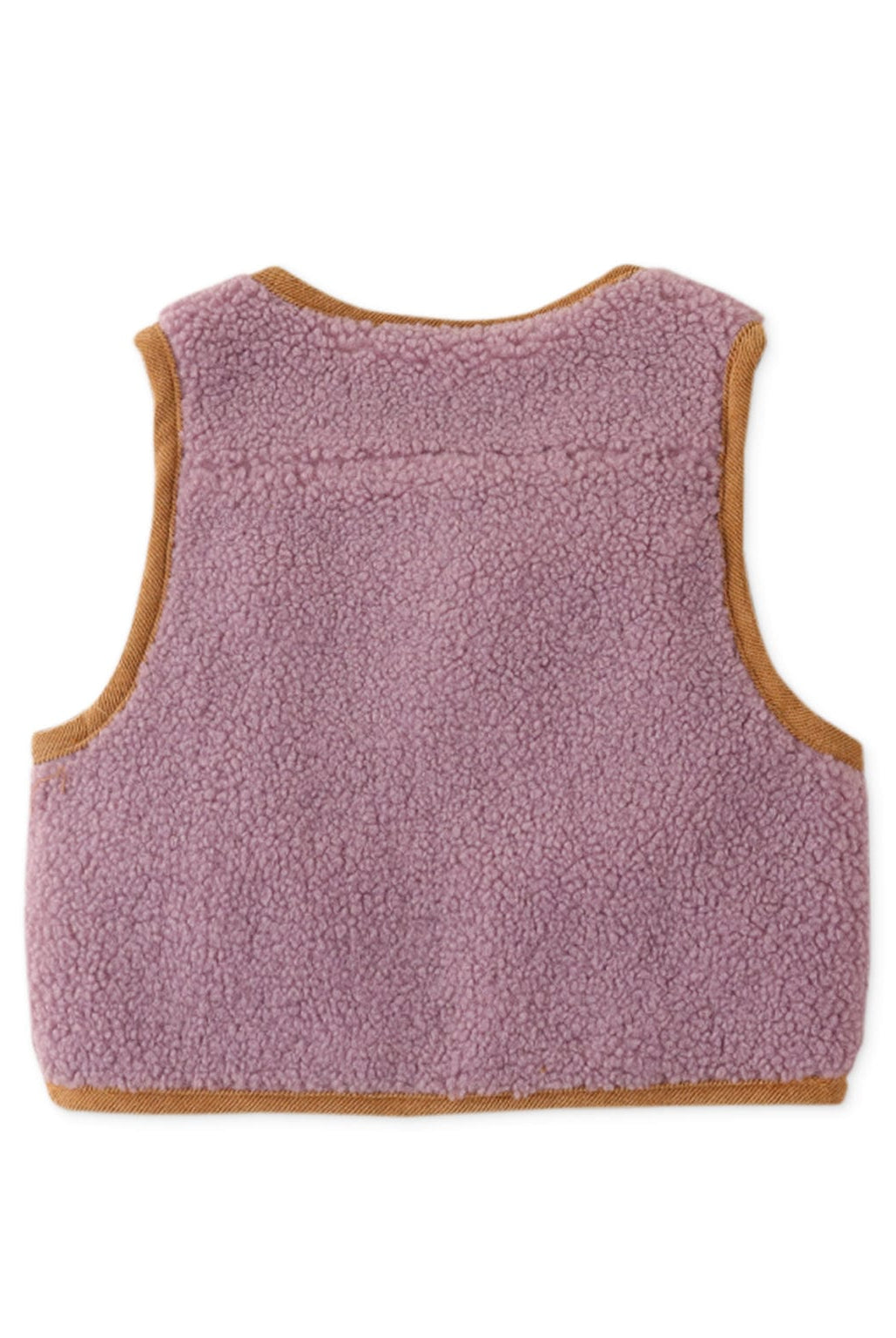 جينجرسنابس جاكيت فرو بناتي بسحاب بدون أكمام أرجواني