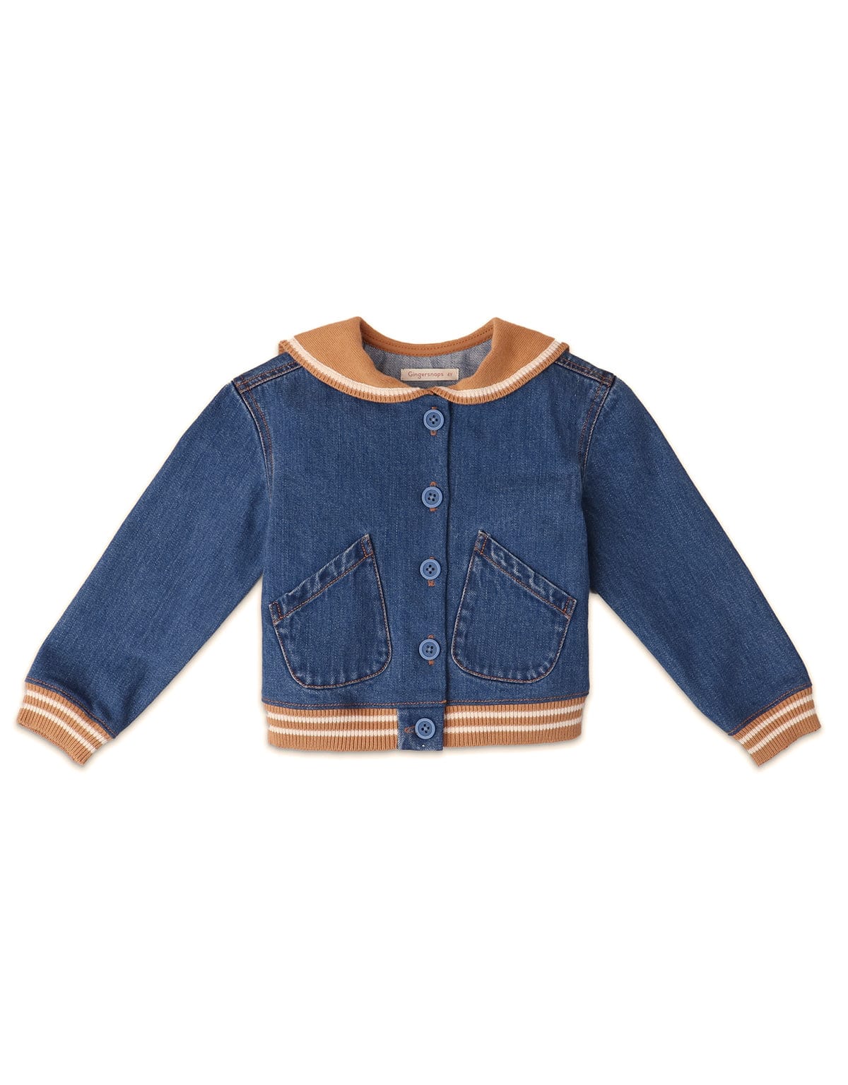 جينجرسنابس جاكت بناتي بجيوب أزرق