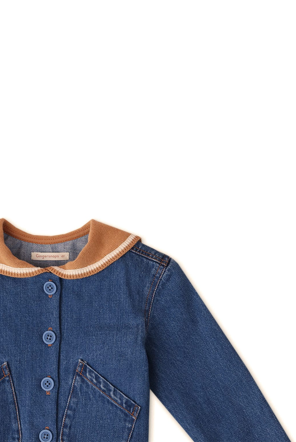 جينجرسنابس جاكت بناتي بجيوب أزرق