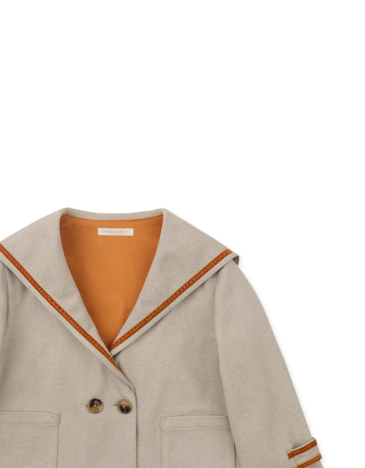 جينجرسنابس جاكيت بناتي سادة بجيوب بيج