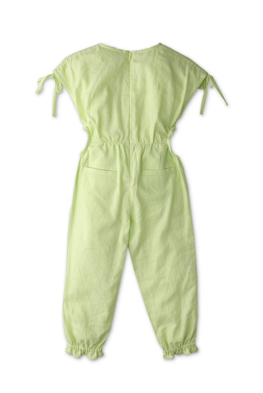 جينجرسنابس جمبسوت بناتي بدون أكمام أخضر نيون