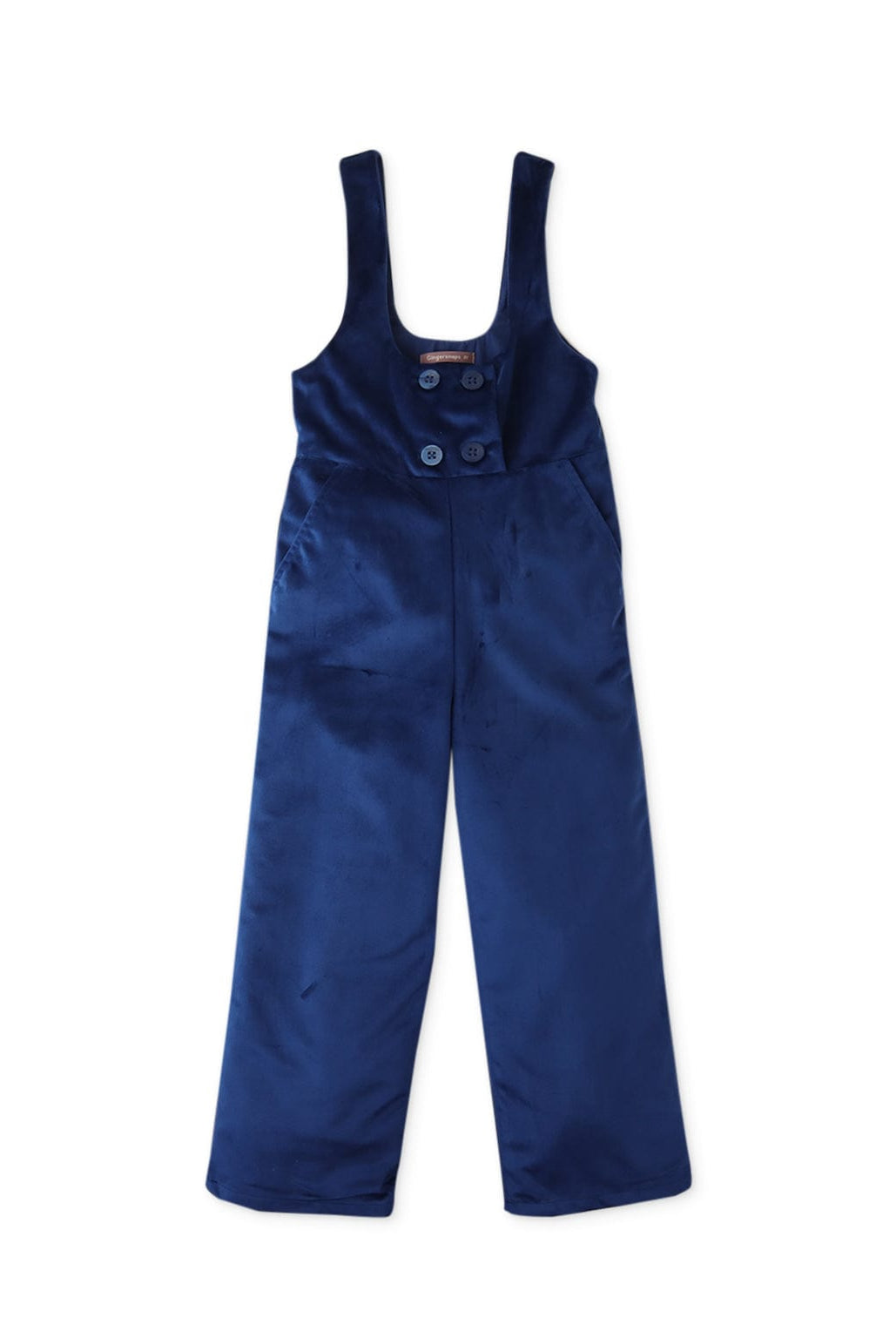 جينجرسنابس جمبسوت بناتي سادة باازرار في المنتصف أزرق