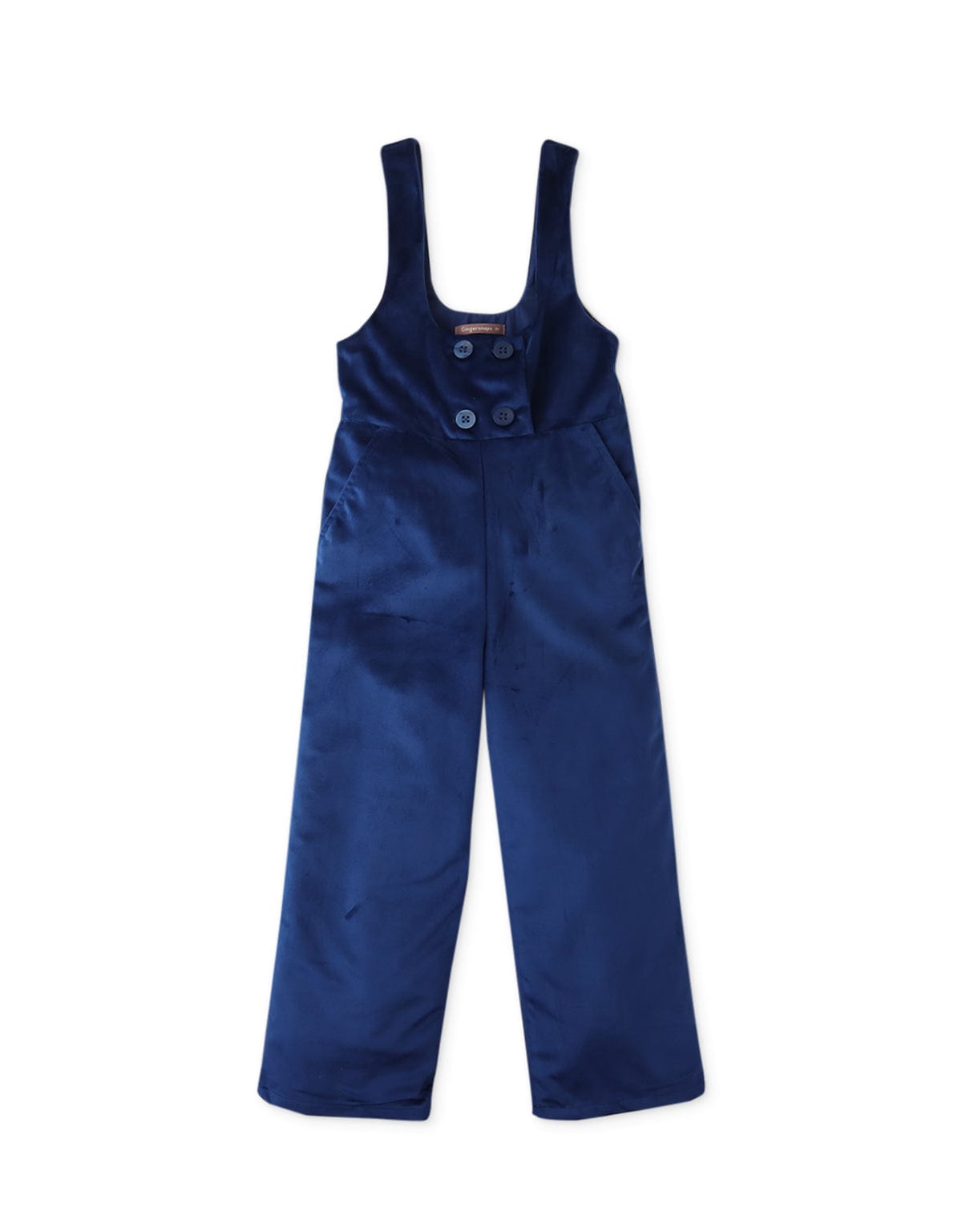 جينجرسنابس جمبسوت بناتي سادة باازرار في المنتصف أزرق