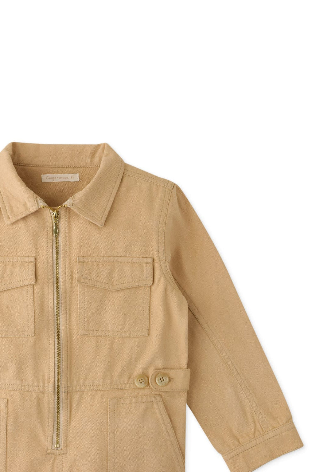 جينجرسنابس جمبسوت بناتي سادة بسحاب أمامي بني