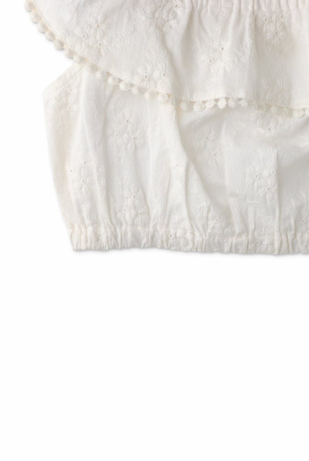 جينجرسنابس بلوزة بناتي سادة كتف مكشوف أبيض