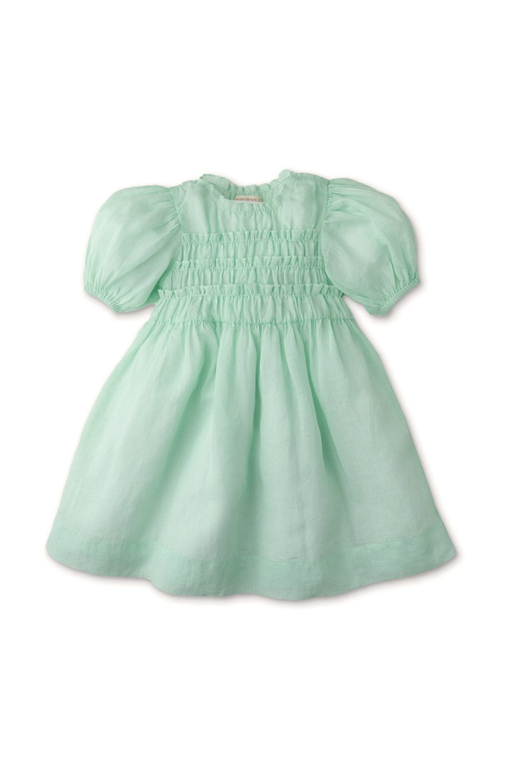 جينجرسنابس فستان بناتي بكشكشة في المتصف أخضر