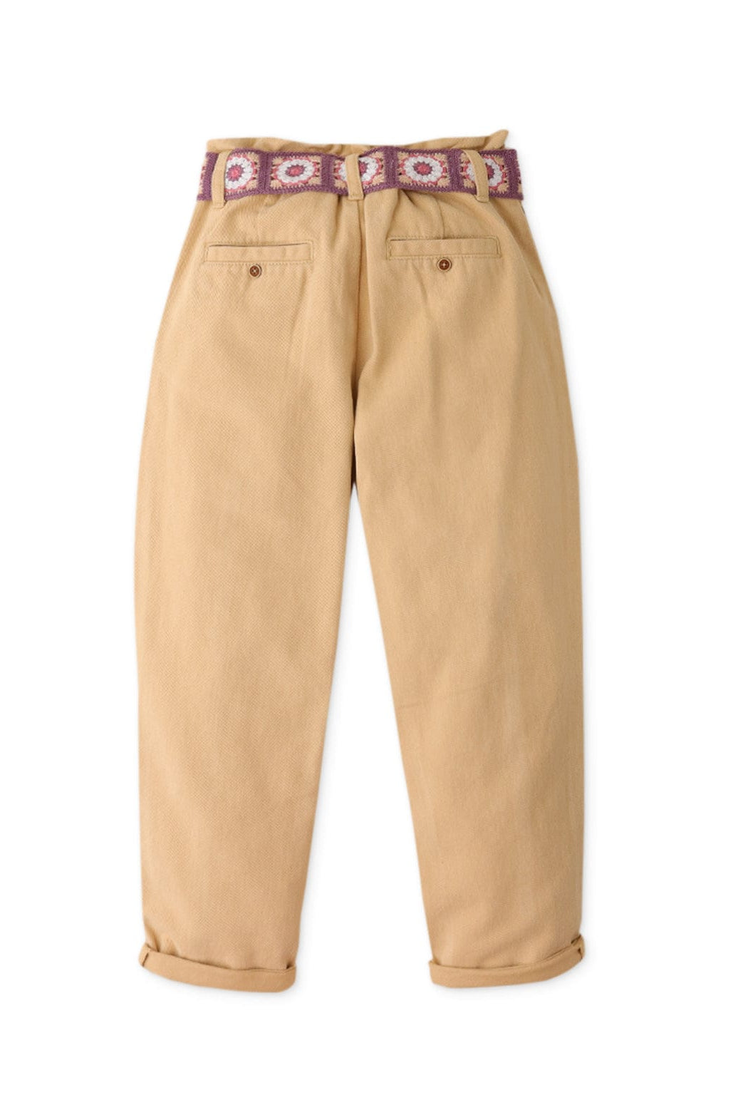 جينجرسنابس بنطال أطفال بناتي برباط خصر بيج