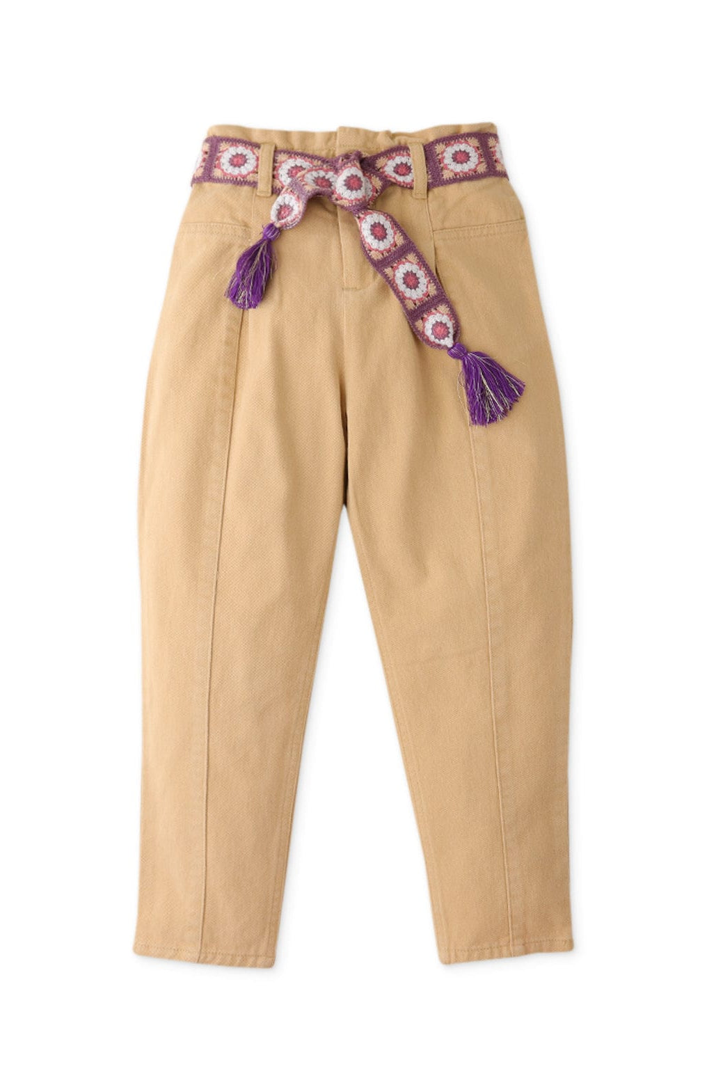 جينجرسنابس بنطال أطفال بناتي برباط خصر بيج