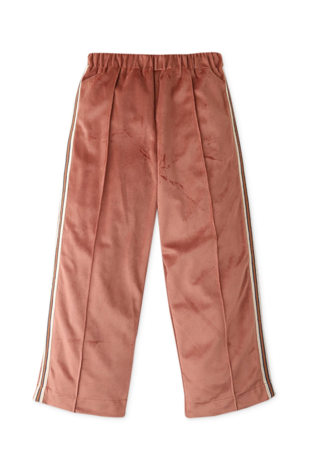 جينجرسنابس طقم مخمل بناتي بنطلون وبلوزة كم طويل بني