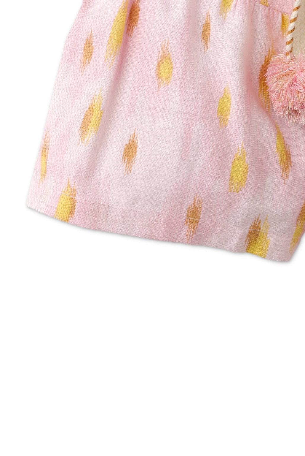 جينجرسنابس شورت بناتي منقوش برباط خصر وردي