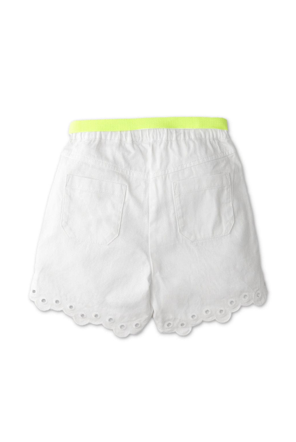 جينجرسنابس شورت بناتي سادة بحزام أبيض