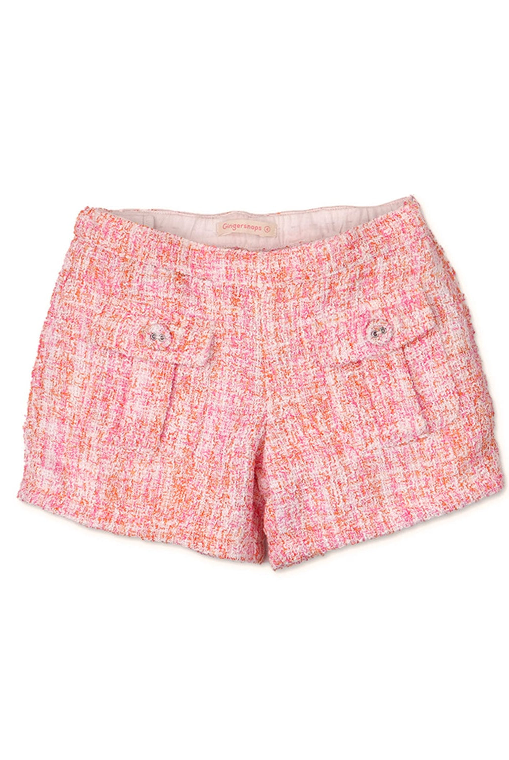 جينجرسنابس طقم شورت وبلوزة كت بأزرار أمامية وردي