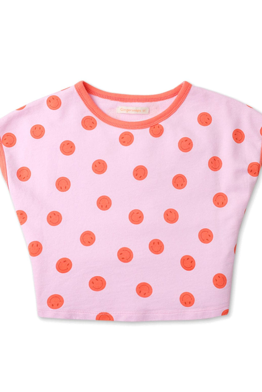 جينجرسنابس طقم شورت بناتي منقط كت وردي