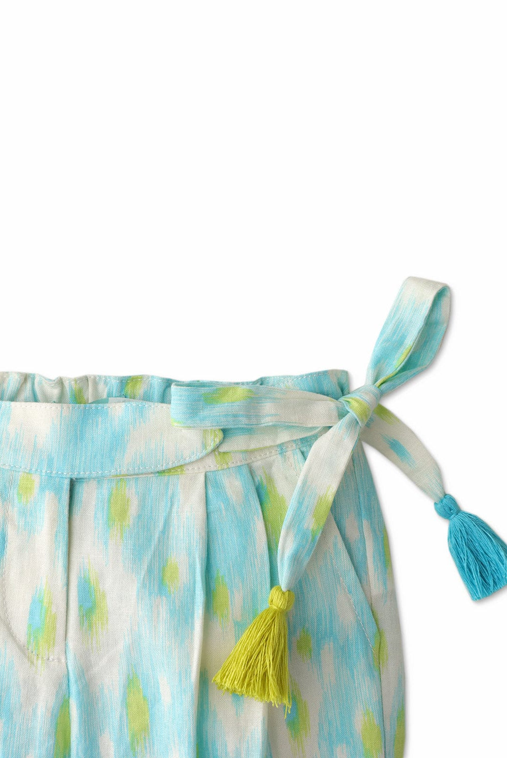 جينجرسنابس بنطلون بنات منقوش تاي داي طويل أخضر