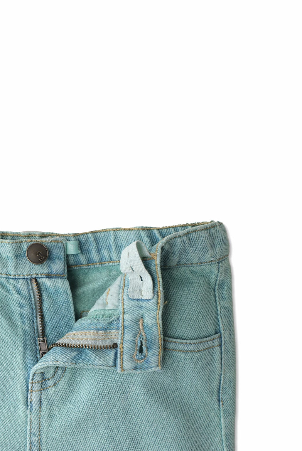 جينجرسنابس بنطال بناتي جينز سادة أخضر