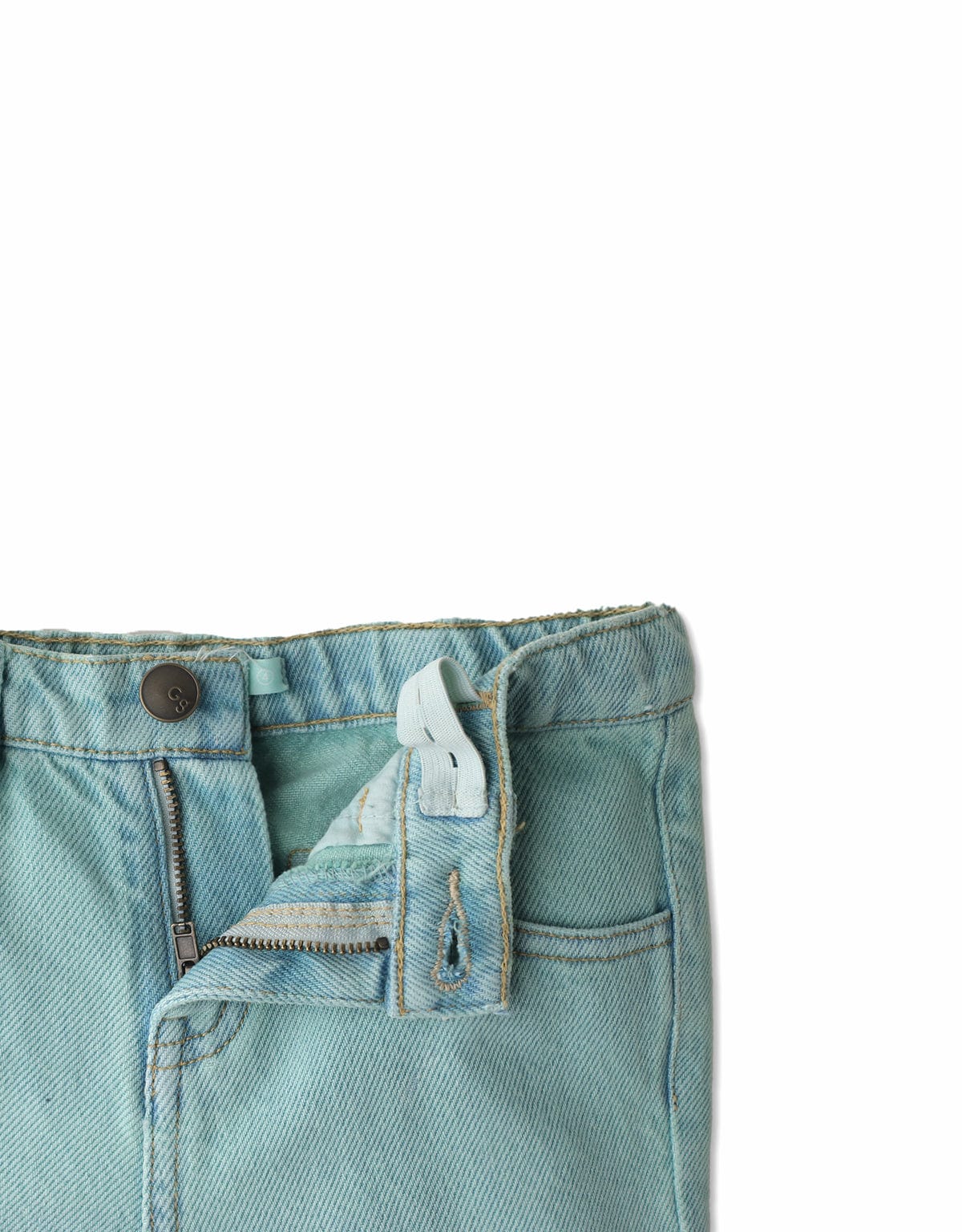 جينجرسنابس بنطال بناتي جينز سادة أخضر