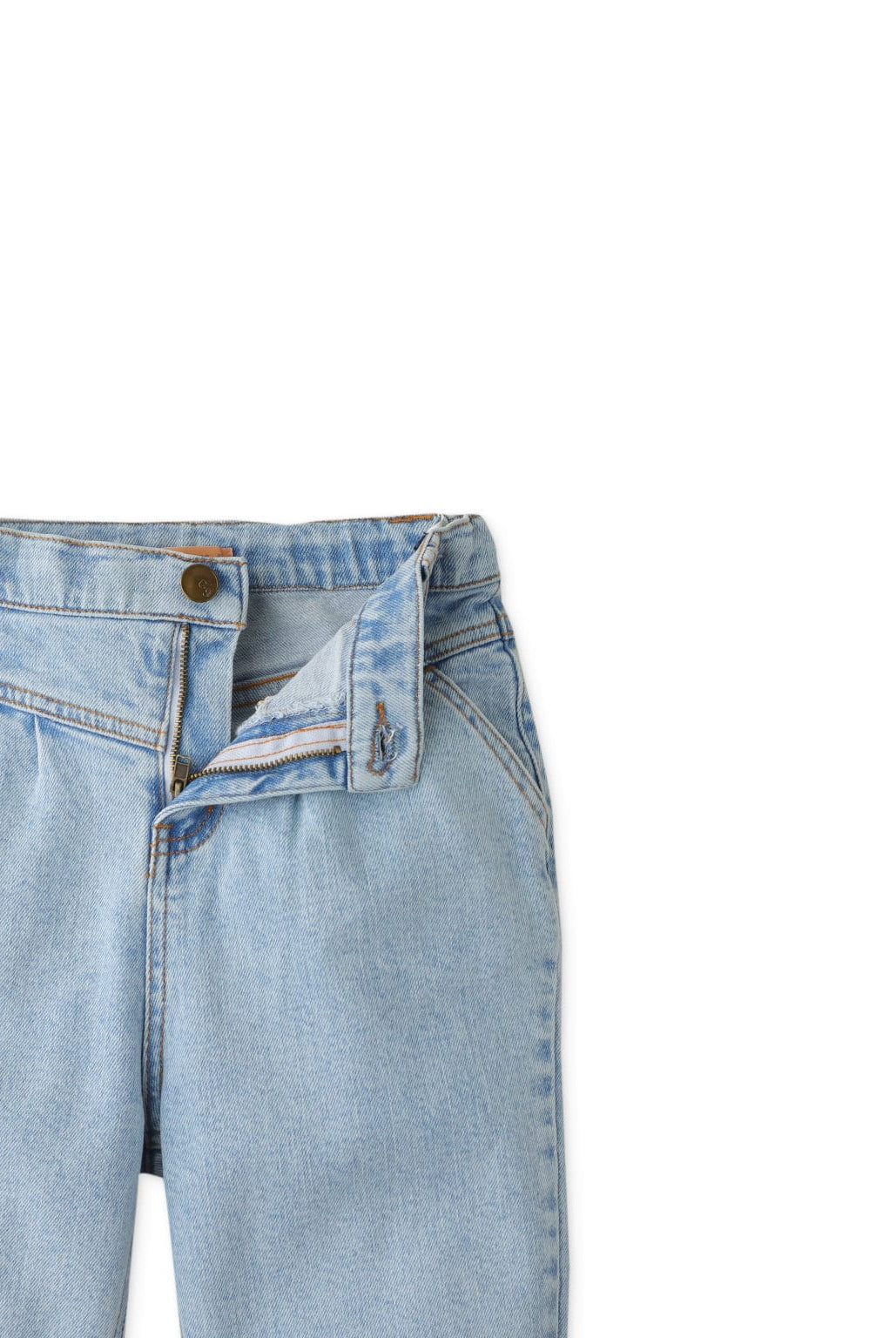 جينجرسنابس بنطون بناتي جينز سادة أزرق