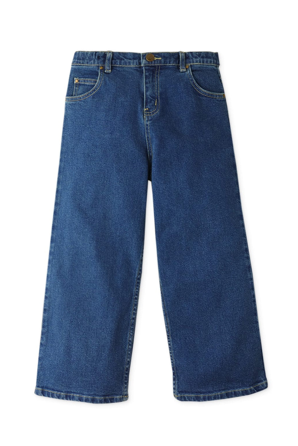 جينجرسنابس بنطون بناتي جينز غامق سادة أزرق