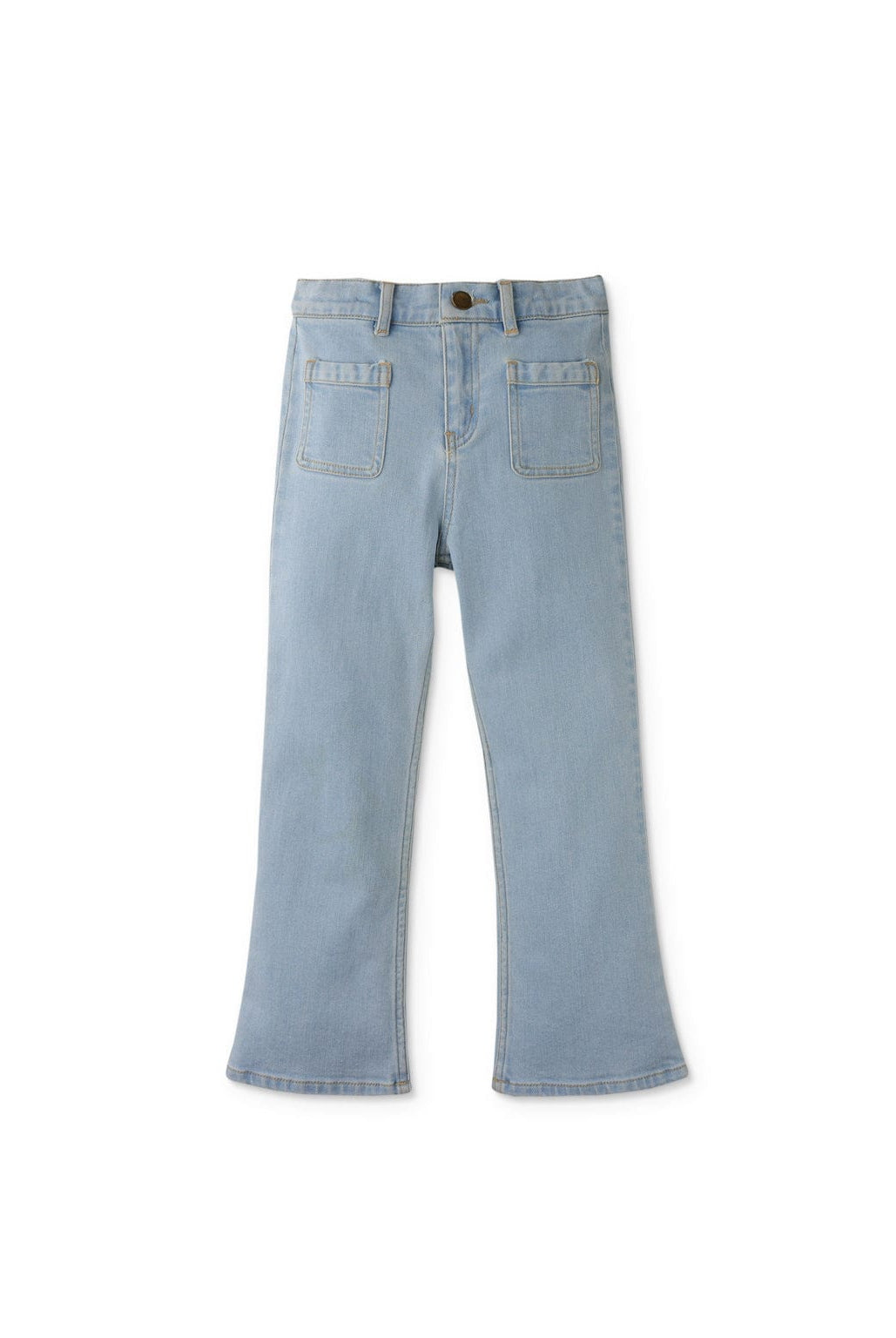 جينجرسنابس بنطلون بناتي جينز فاتح واسع من أسف أزرق