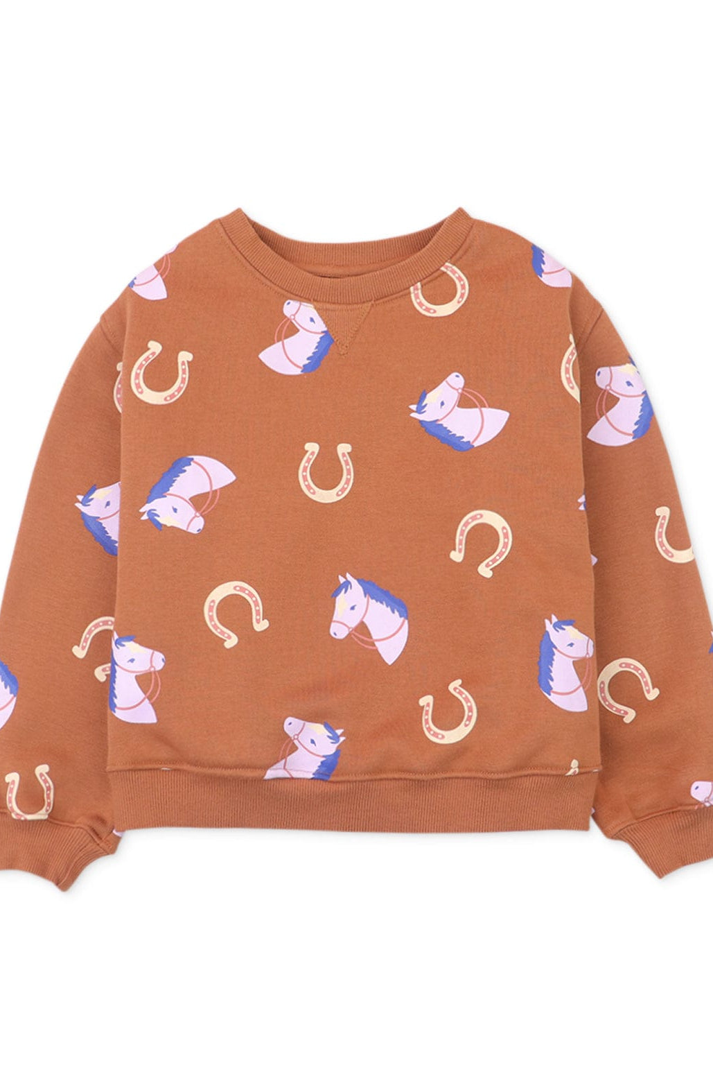 جينجرسنابس بلوفر بناتي بطبعة حصان بأكمام طويلة متعدد الألوان