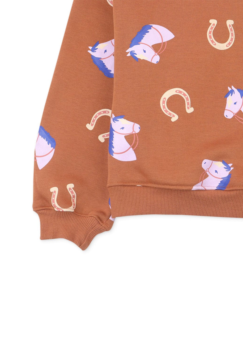 جينجرسنابس بلوفر بناتي بطبعة حصان بأكمام طويلة متعدد الألوان