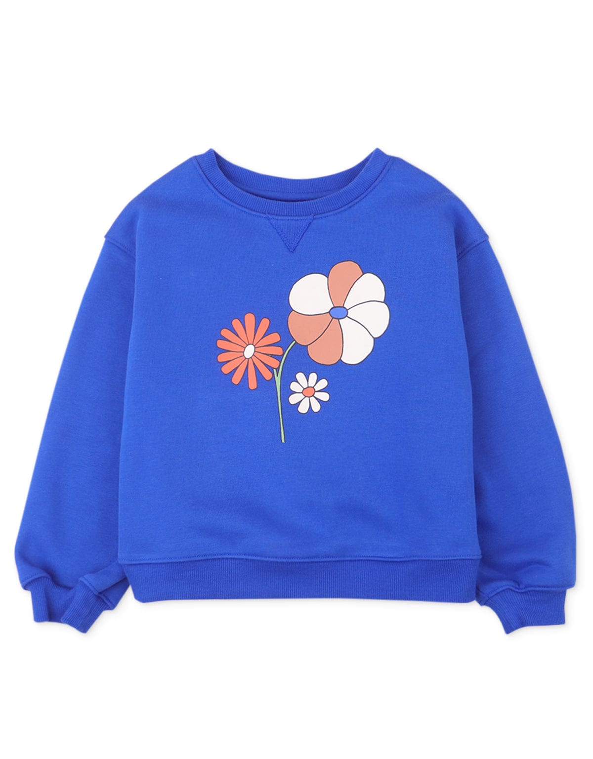 جينجرسنابس بلوفر بناتي بطبعة وردة بأكمام طويلة أزرق