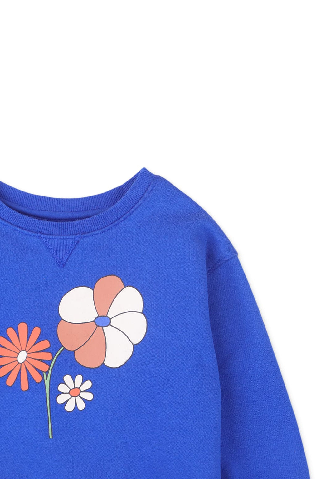 جينجرسنابس بلوفر بناتي بطبعة وردة بأكمام طويلة أزرق